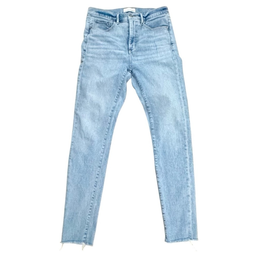 Made & Loved LOFT Sz 28/6 Blue Denim The Skinny Stretch High Rise Jeans Raw Hem
